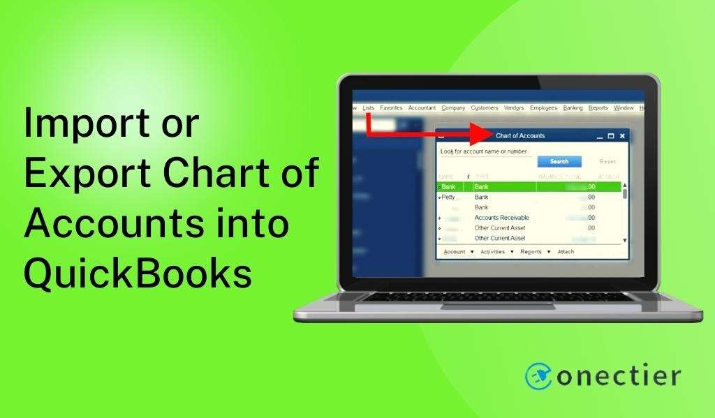 conectier-Import or Export Chart of Accounts into QuickBooks