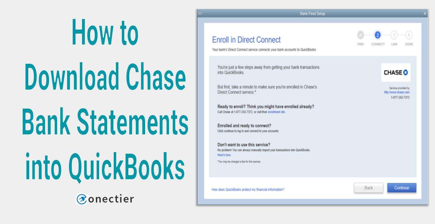 Conectier-How to Download Chase Bank Statements into Quickbooks