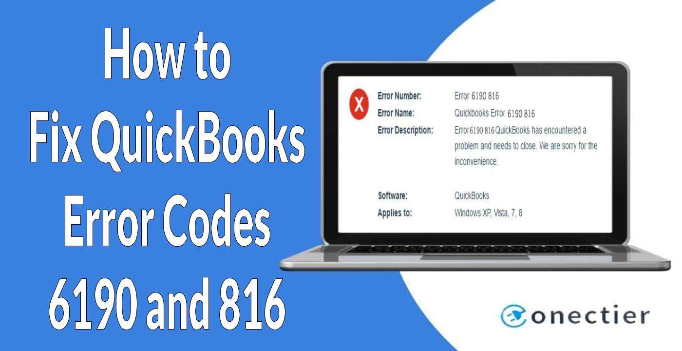 Conectier-QuickBooks Error Codes 6190 816