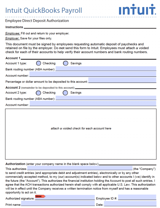 conectier-Intuit-Quickbooks-Direct-Deposit-Form