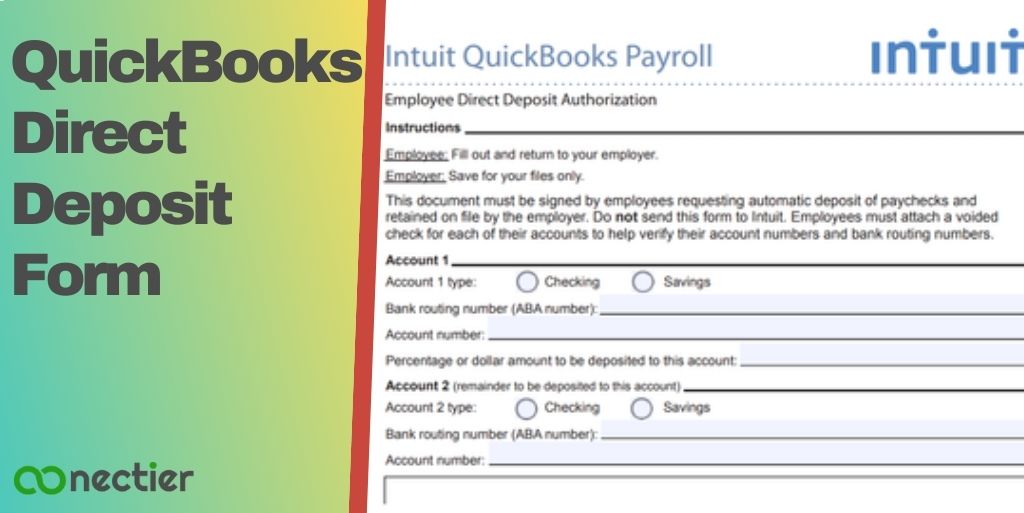 conectier-QuickBooks Direct Deposit Form