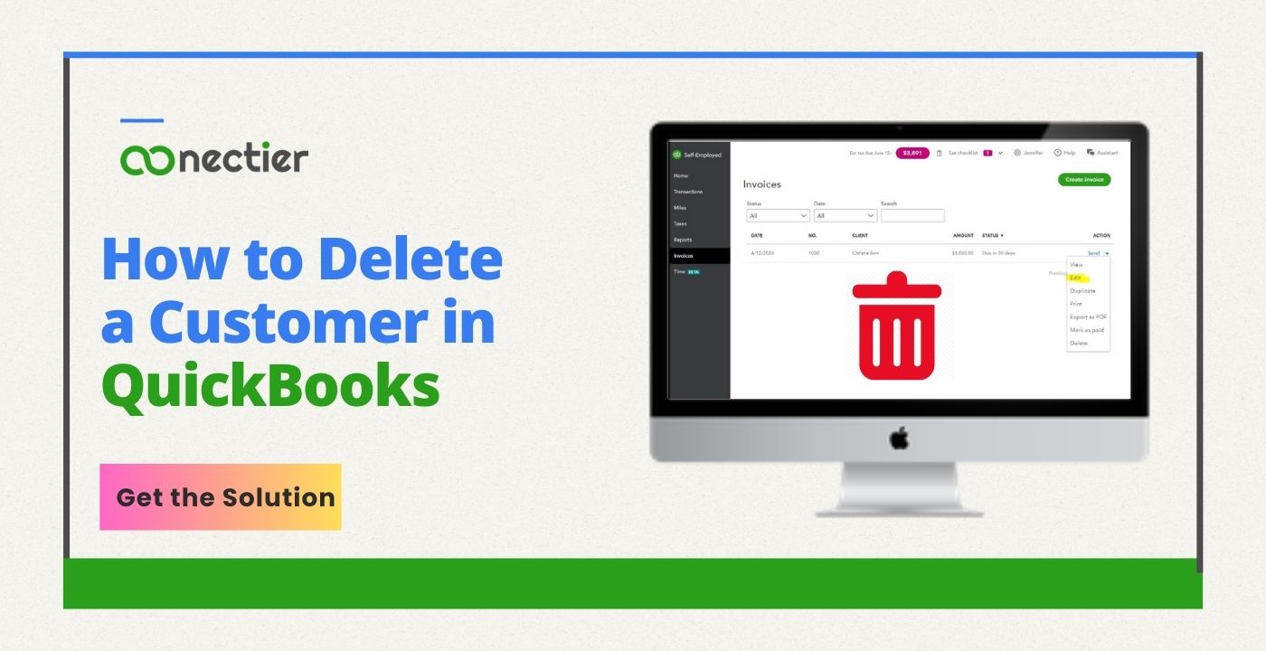 conectier-how to delete customers in quickbooks