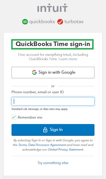 conectier-quickbooks time sign in