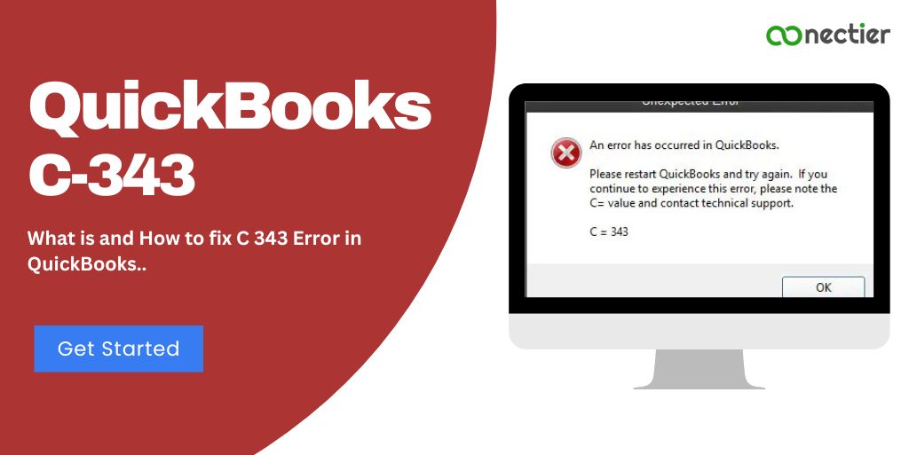 Image of QuickBooks C-343 error