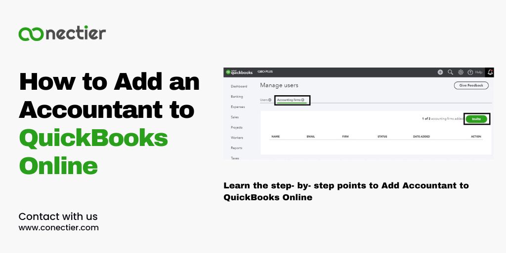 Conectier- Add Accountant to QuickBooks Online
